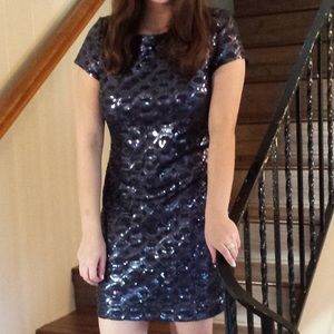 gorgeous navy sparkle dress